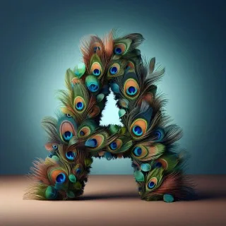 Peacock feathers — litera A