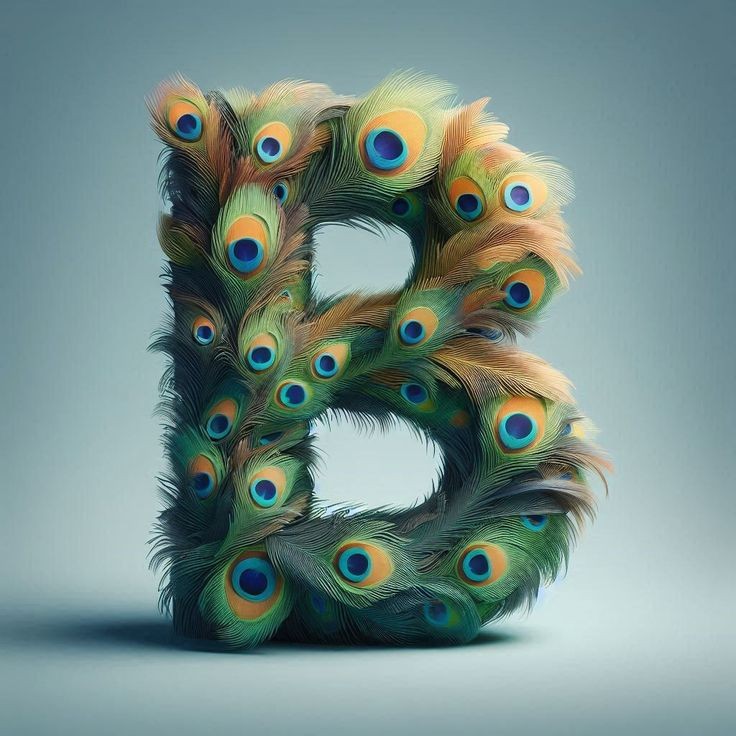 Peacock feathers — litera B