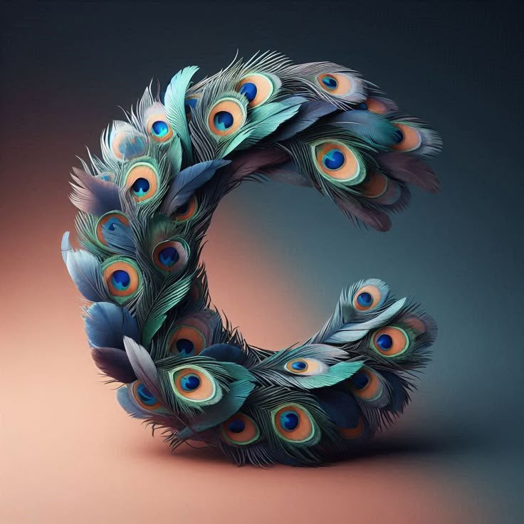 Peacock feathers — litera C
