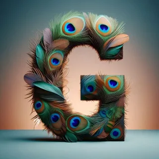 Peacock feathers — litera G