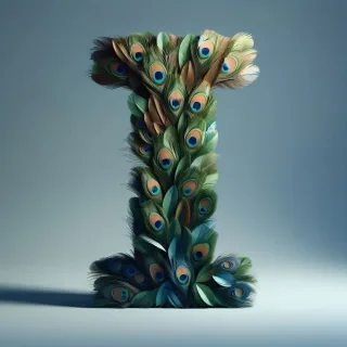 Peacock feathers — litera I