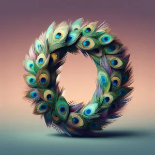 Peacock feathers — litera O
