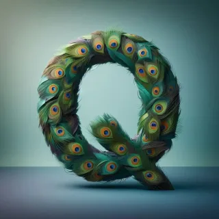 Peacock feathers — litera Q