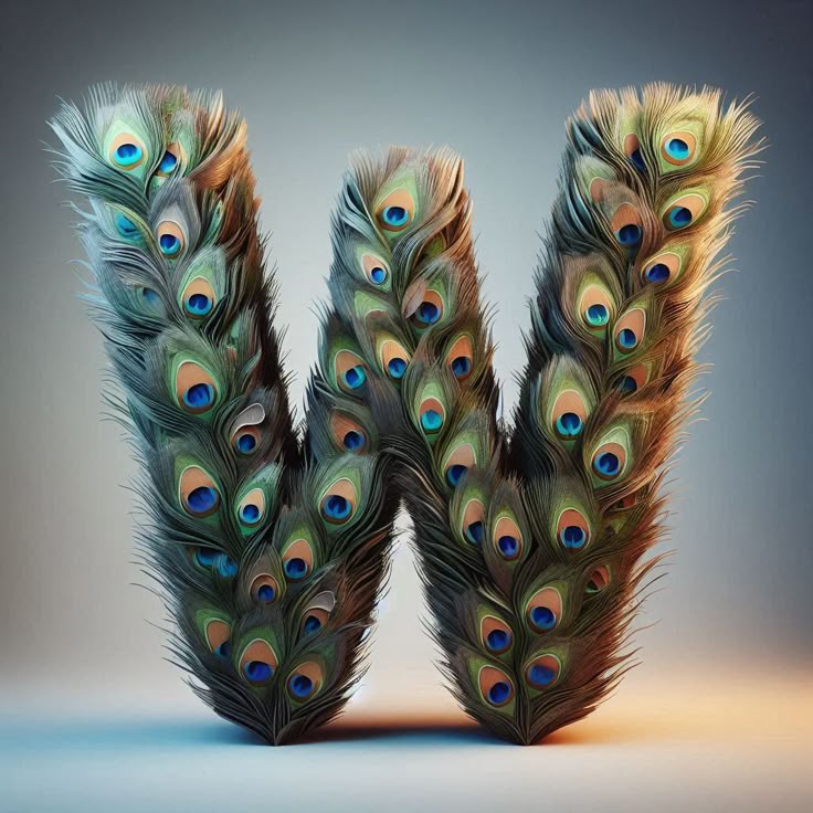 Peacock feathers — litera W