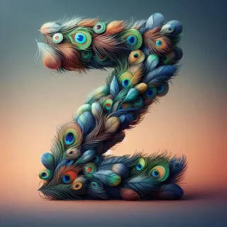 Peacock feathers — litera Z