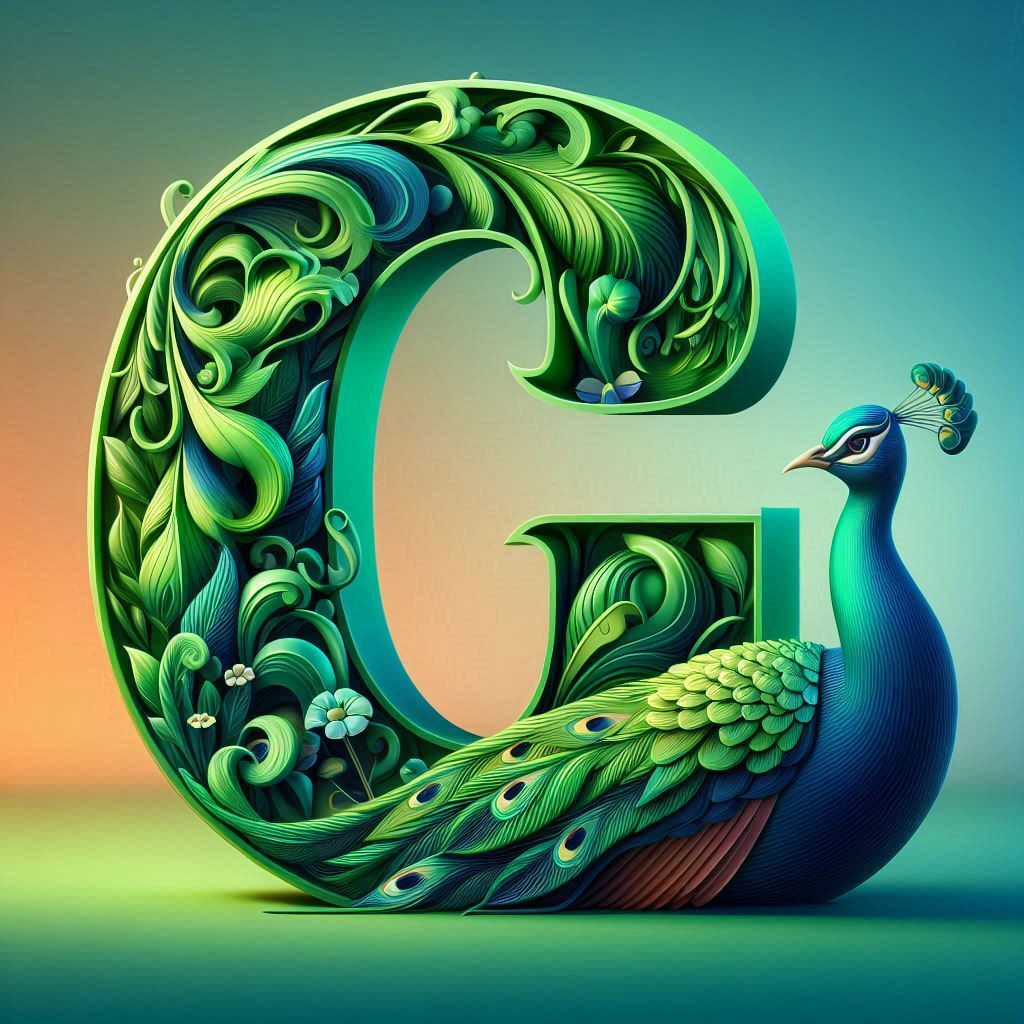 Peacock — litera G (wariant 2)