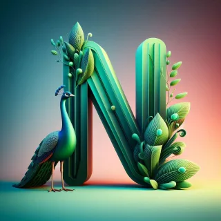 Peacock — litera N