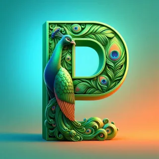 Peacock — litera P