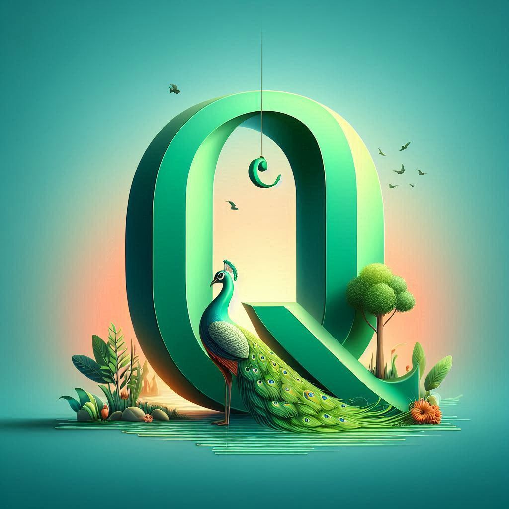 Peacock — litera Q