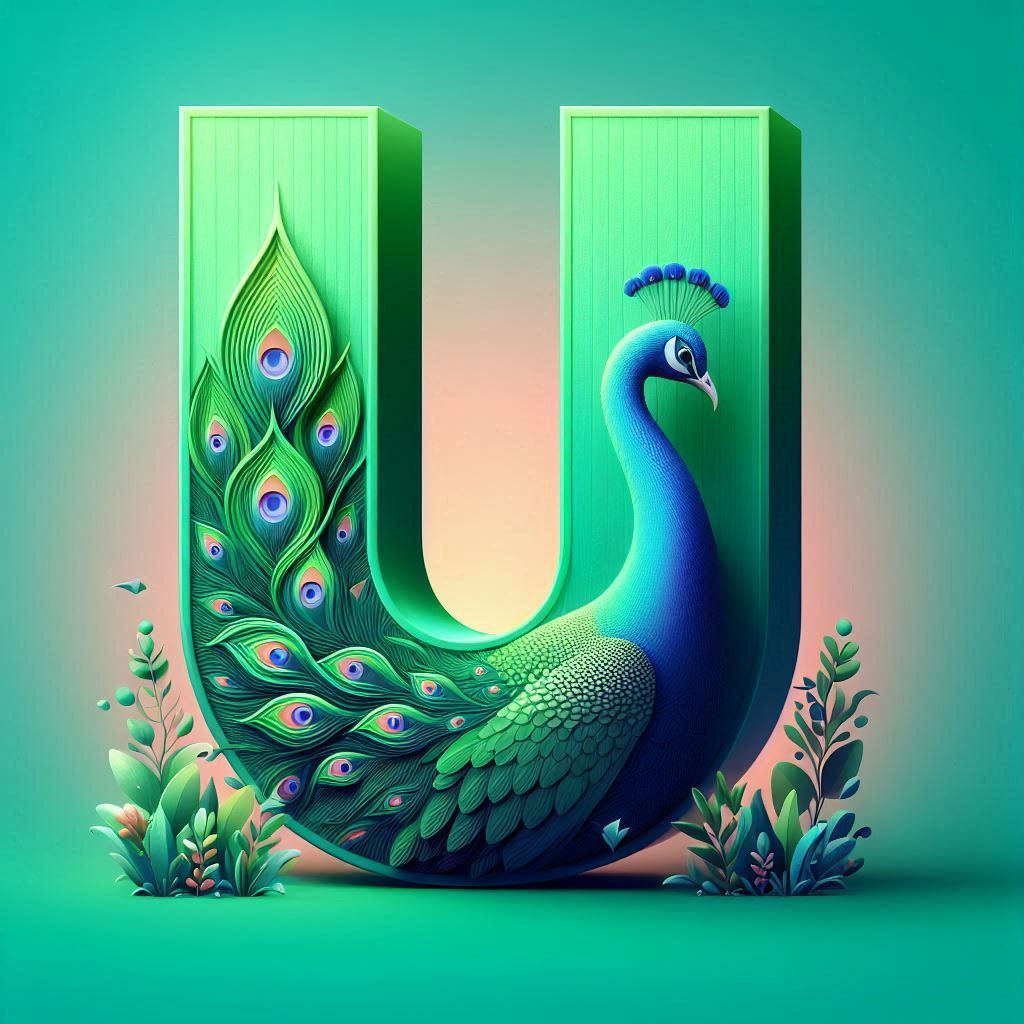 Peacock — litera U (wariant 2)