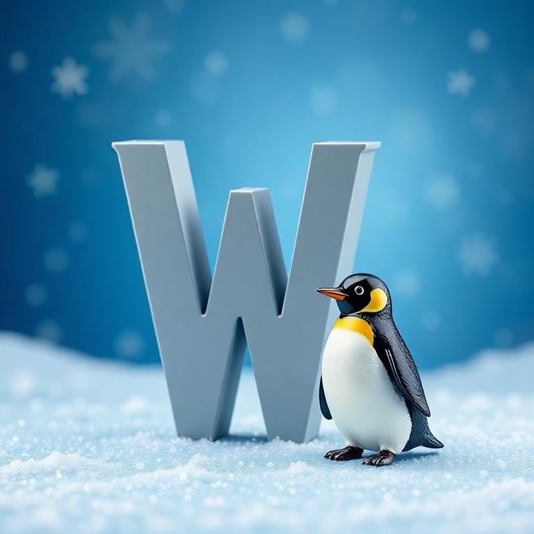 Penguin — litera W