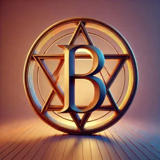 Pentagram — litera B (wariant 2)