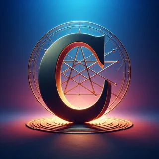 Pentagram — litera C (wariant 2)