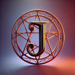 Pentagram — litera J (wariant 2)