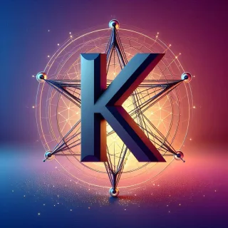 Pentagram — litera K (wariant 2)