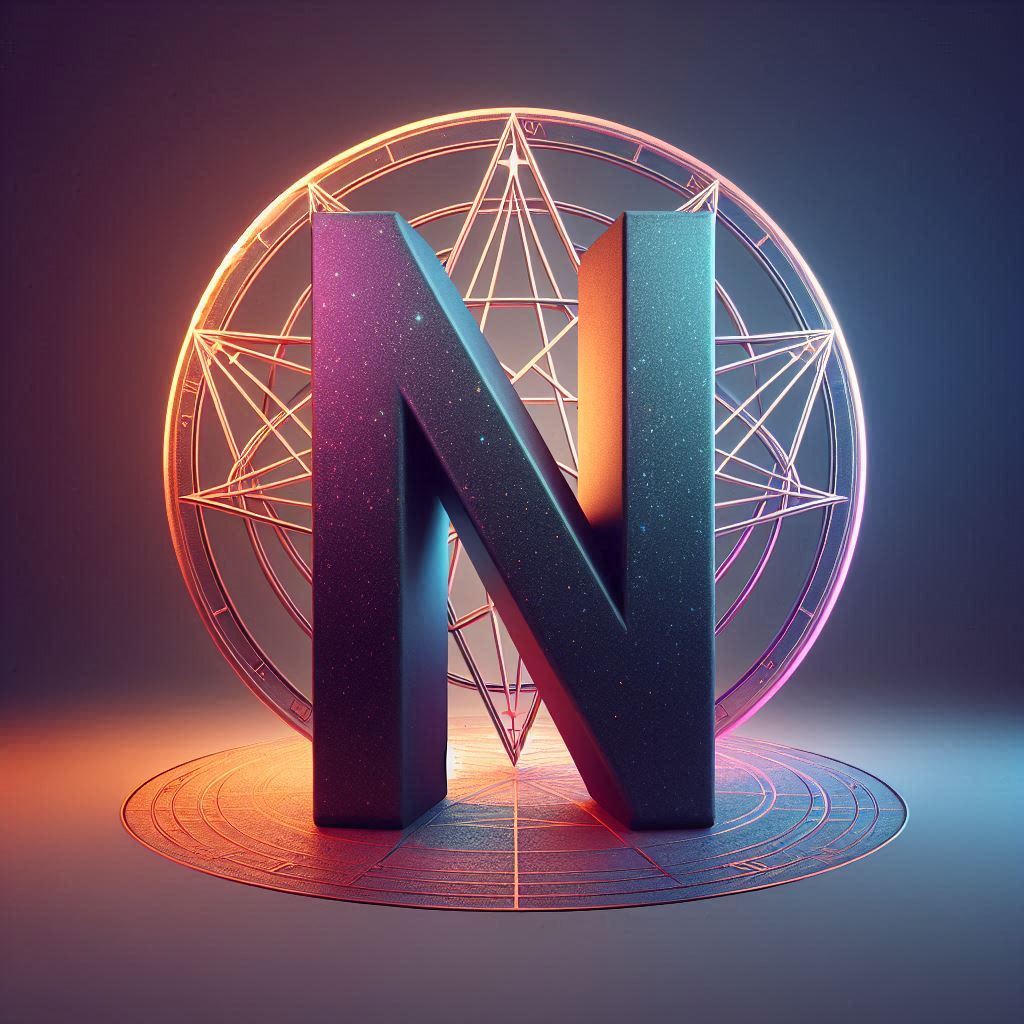 Pentagram — litera N (wariant 2)