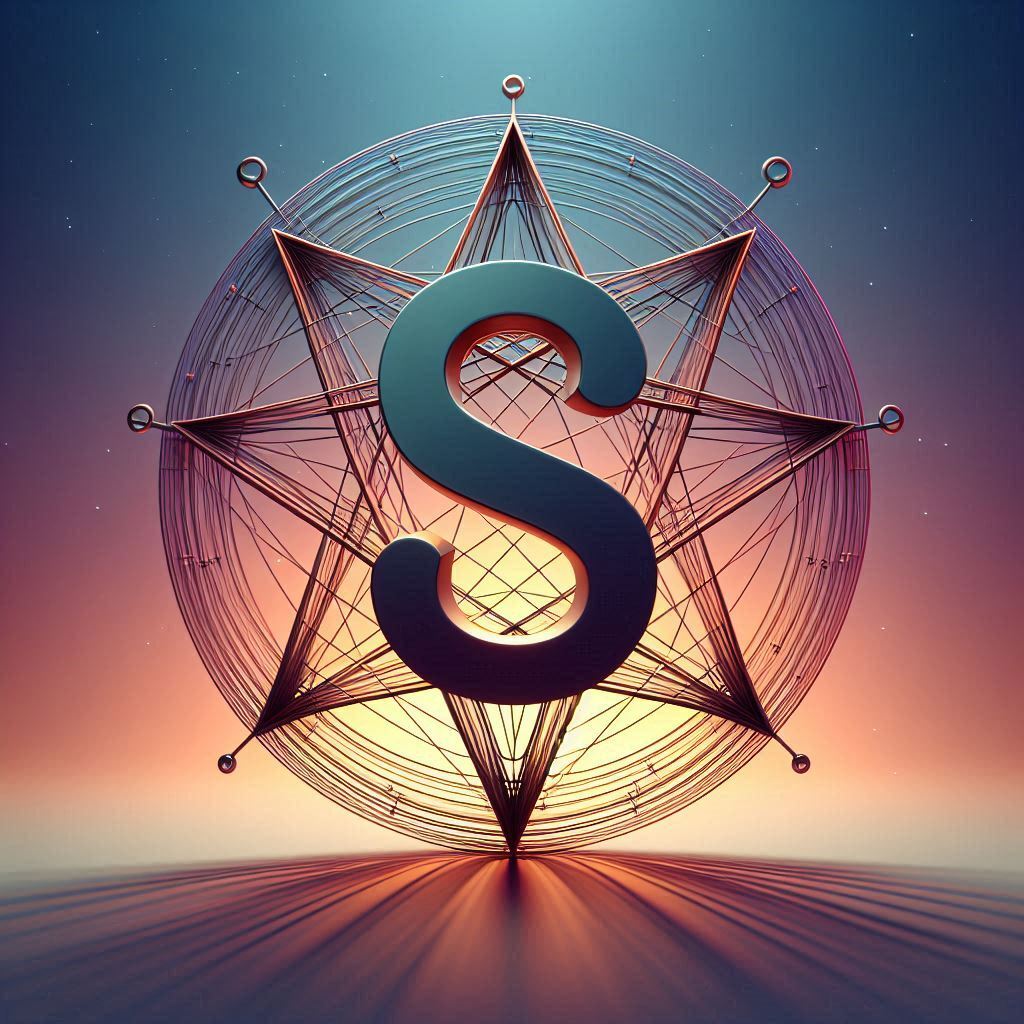 Pentagram — litera S (wariant 2)