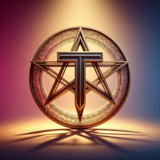 Pentagram — litera T (wariant 2)