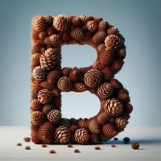 Pine cone — litera B