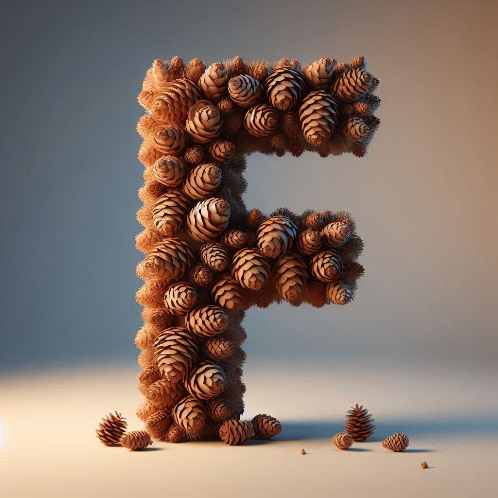 Pine cone — litera F