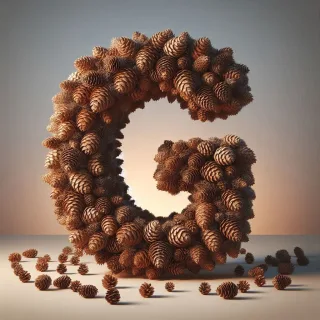 Pine cone — litera G