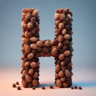 Pine cone — litera H