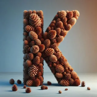 Pine cone — litera K