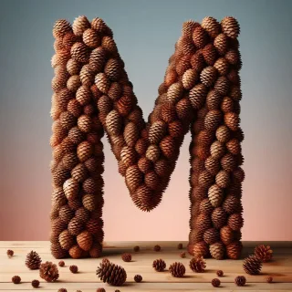 Pine cone — litera M