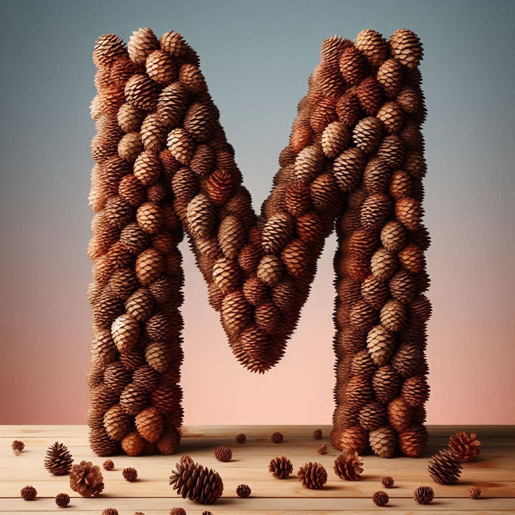 Pine cone — litera M