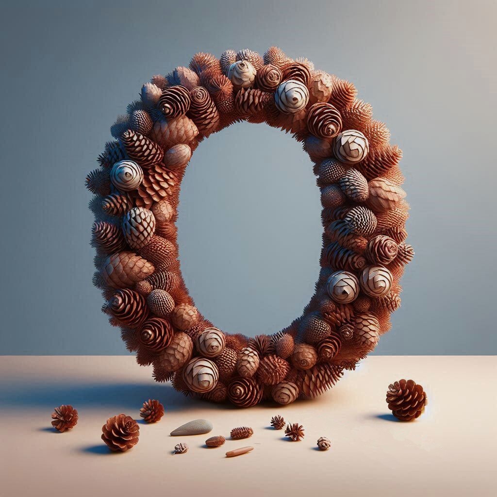 Pine cone — litera O