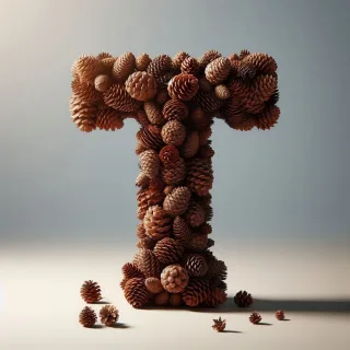 Pine cone — litera T