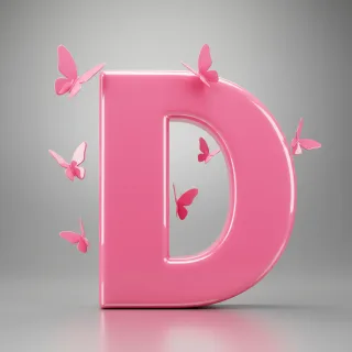 Pink butterflies — litera D