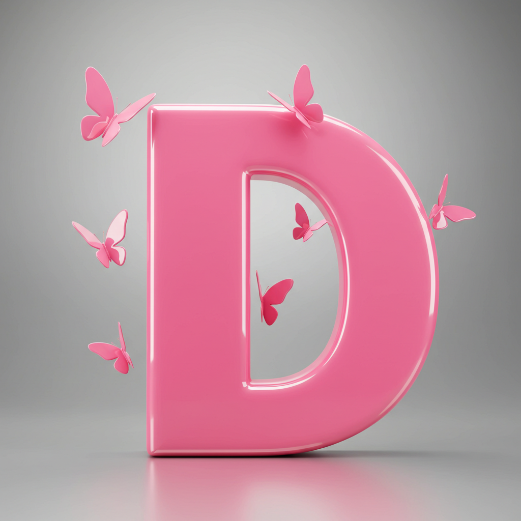 Pink butterflies — litera D