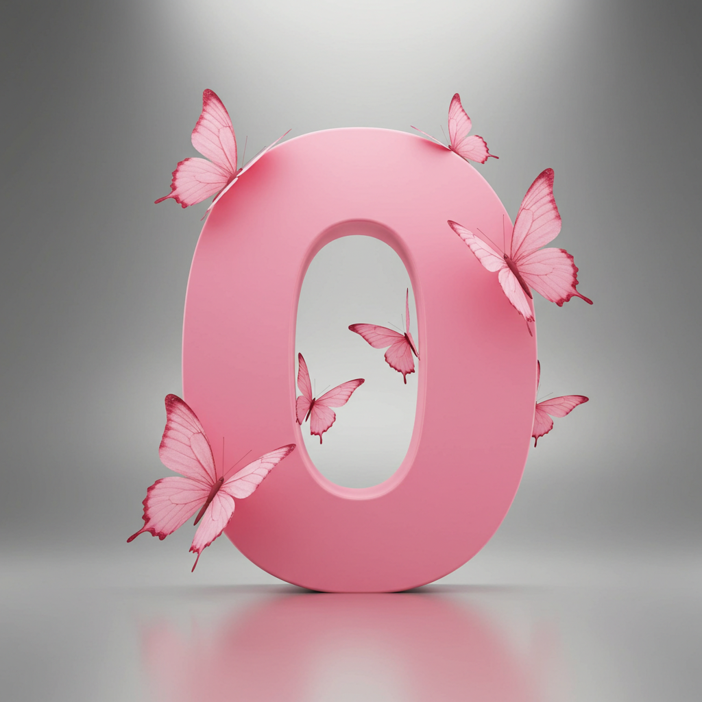 Pink butterflies — litera O