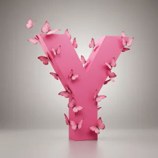 Pink butterflies — litera Y