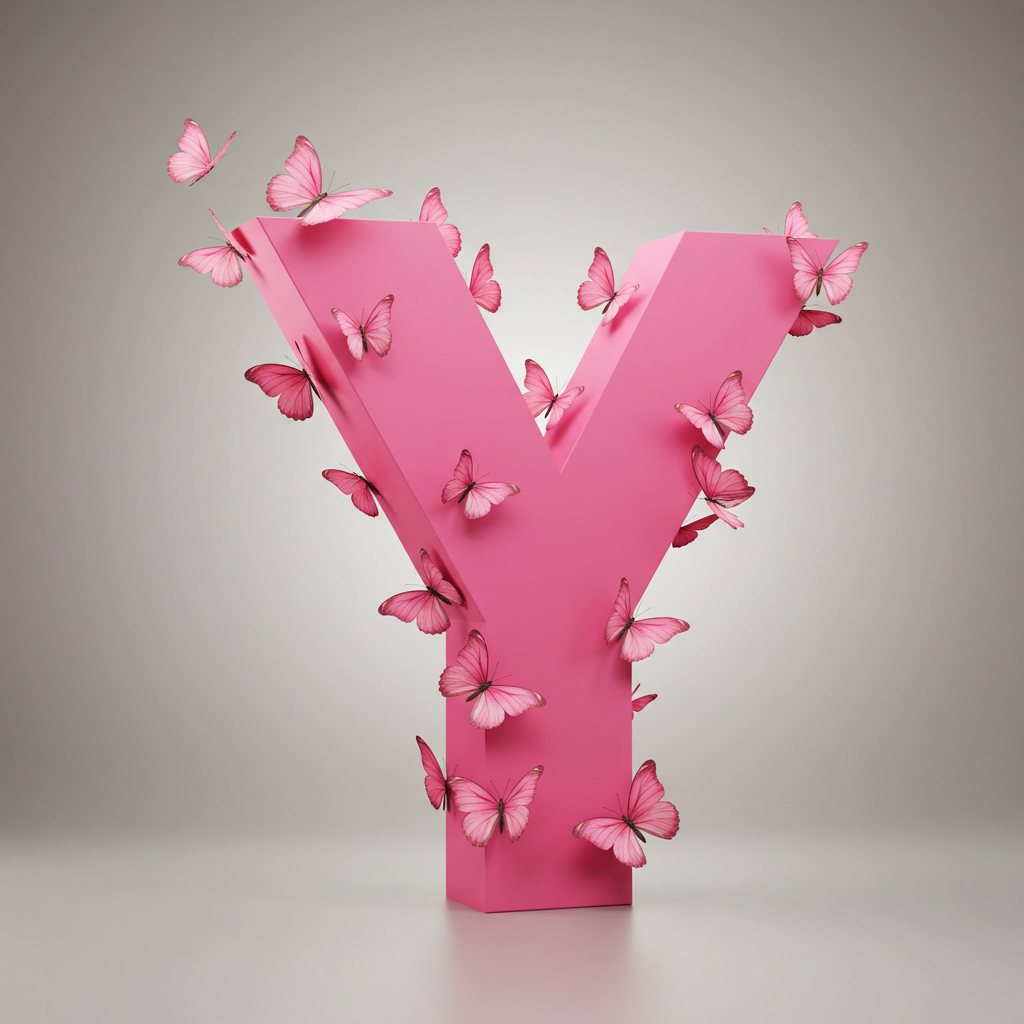 Pink butterflies — litera Y