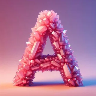Pink crystals — litera A