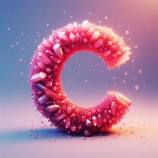 Pink crystals — litera C