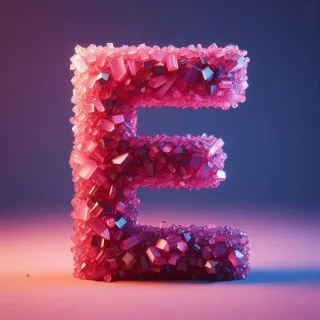 Pink crystals — litera E