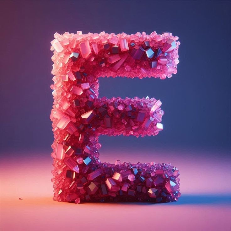 Pink crystals — litera E