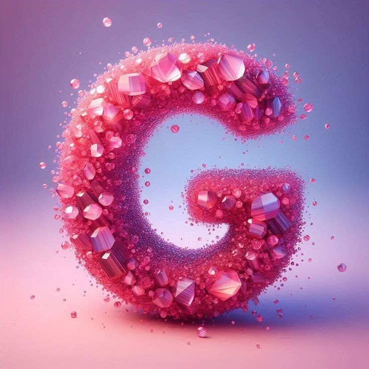 Pink crystals — litera G