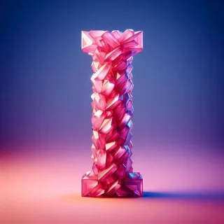 Pink crystals — litera I