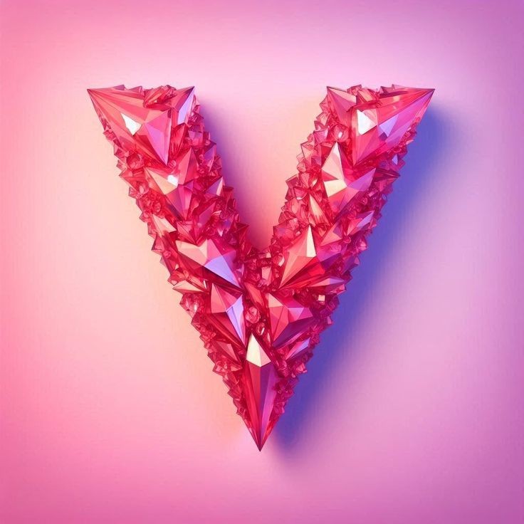 Pink crystals — litera V