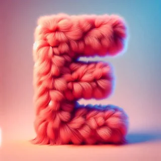Pink fur — litera E
