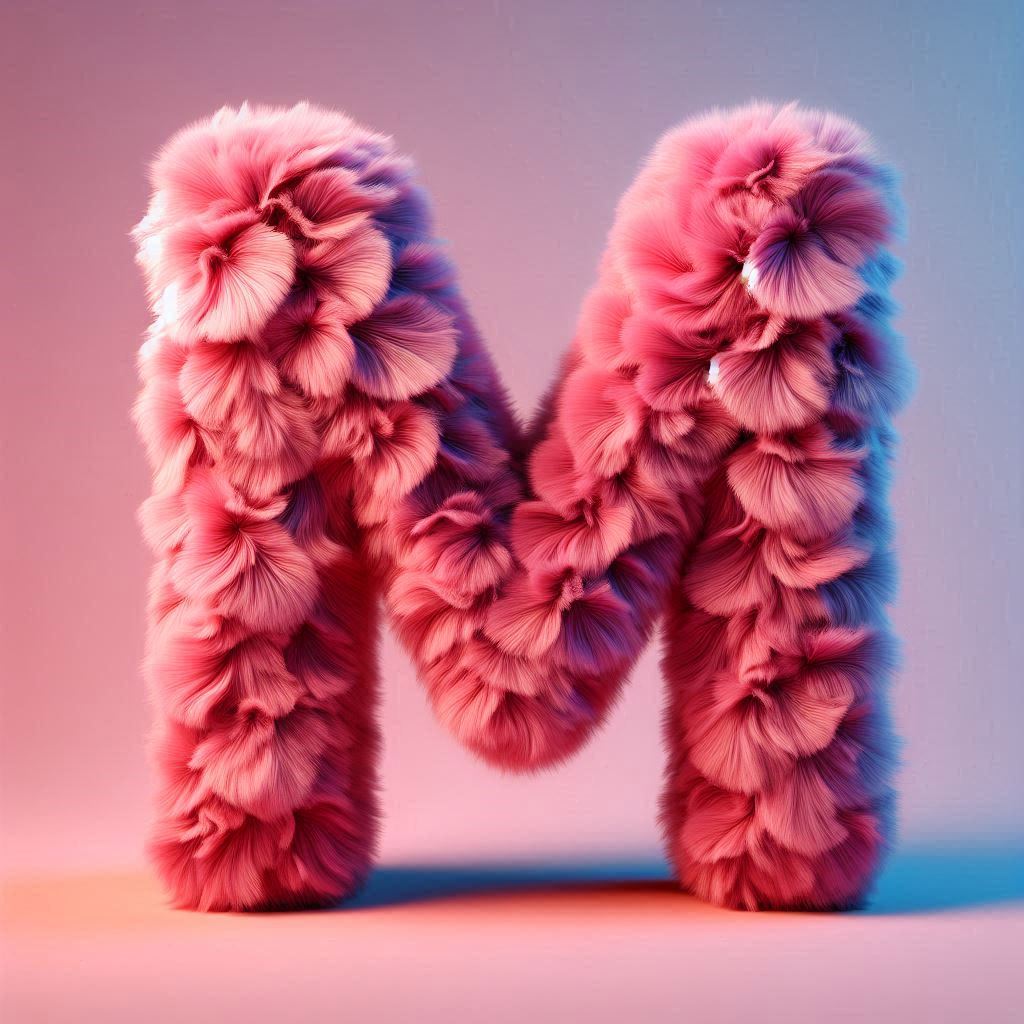 Pink fur — litera M