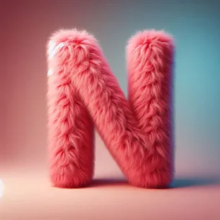 Pink fur — litera N
