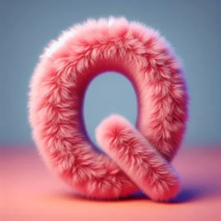 Pink fur — litera Q