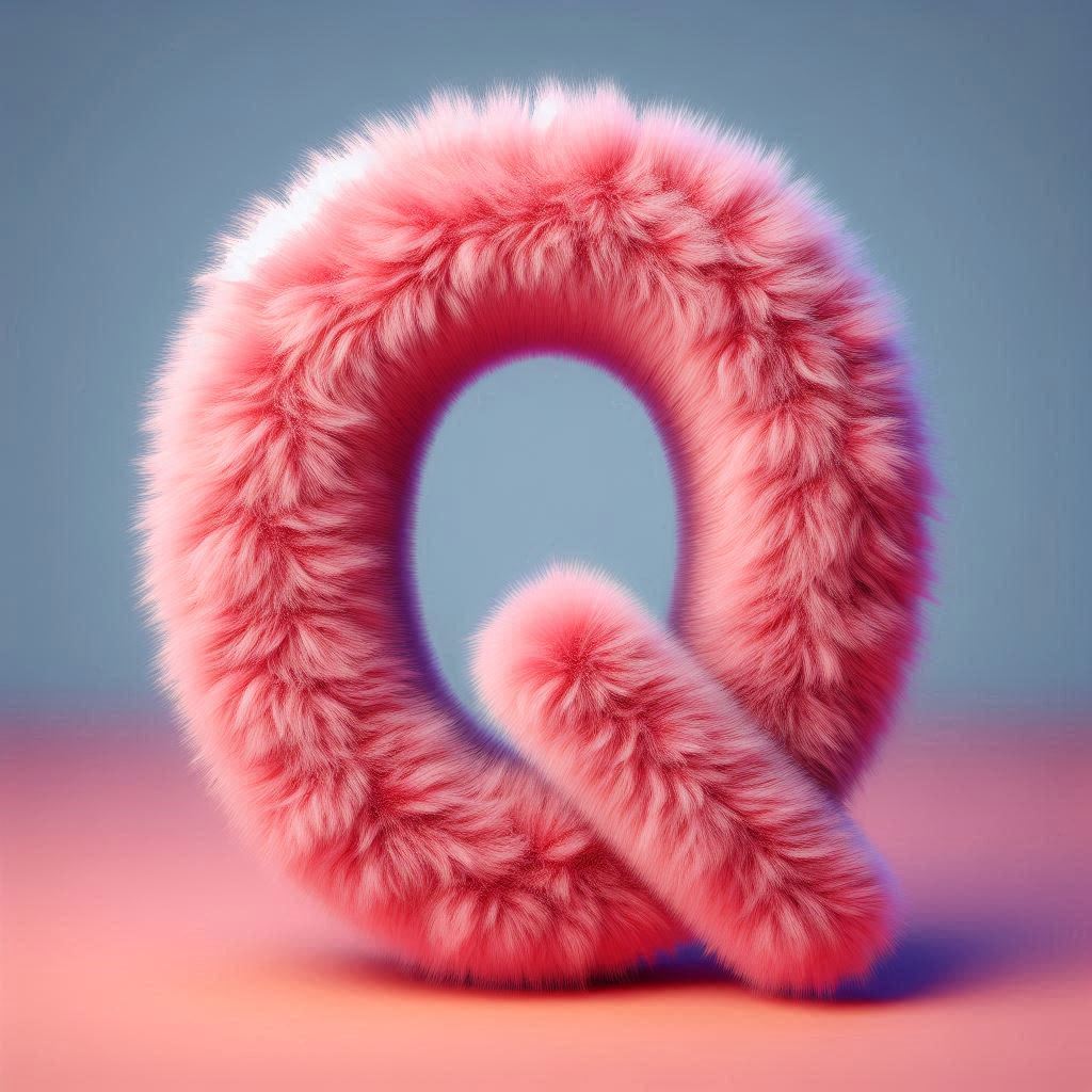 Pink fur — litera Q