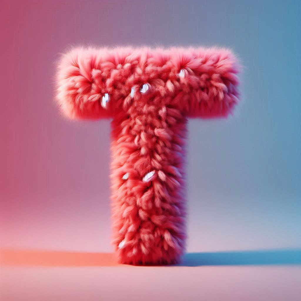 Pink fur — litera T