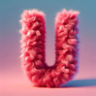 Pink fur — litera U